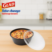 Glad Take-Aways Food Storage Containers, 32oz Round, 40 piece
