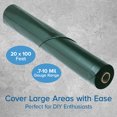 thumbnail image 2 of Film-Gard 20ft x 100ft Black Polyethylene Plastic Sheeting Drop Cloth Roll, 2 of 6