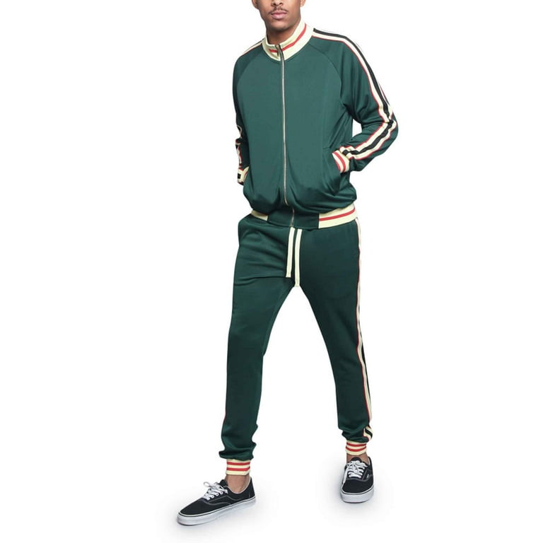 Men s G Track Suits 2 Piece Sweatsuit Set ST575 Green 5X Large