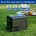thumbnail image 2 of 48 Qt Dual Zone Car Fridge Freezer Portable Refrigerator Cooler with 2 Wheels, 2 of 10