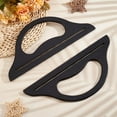 thumbnail image 5 of Black Bag Handles 11inch Wood Purse Handles D-Shaped Bag Handles Handmade Bag Handles Replacement Accessories for Canvas Crochet Beach Bags Handbags Making, 5 of 6