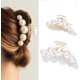 thumbnail image 1 of Juego de 2 pinzas para el pelo en blanco y negro con perlas para mujeres y niñas, 1 of 5