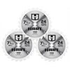 HART 7-1/4-inch 24T Ripping Saw Blades (3-Pack)