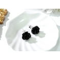 thumbnail image 4 of AeraVida Pretty Carved Blooming Black Rose .925 Silver Stud Earrings, 4 of 7