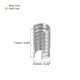 thumbnail image 2 of 200uds Cuero Cuerda Clips, 5.5x11mm Cuerda cilíndrica plegable Extremo Engarzado para Cuerda, Borla, Bricolaje Artesanías (100 x Plateado Tono, 100 x Dorado Tono), 2 of 7