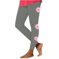thumbnail image 5 of Breast Cancer Print Pants for Women Awareness Pink Ribbon Print Soft Trousers High Waist Workout Tights Yoga Leggings,Black 10,XL, 5 of 5