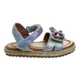 thumbnail image 2 of Laura Ashley Girls Buckle Hook And Loop Footbed Sandals (Toddler Sizes), Lila, 5, 2 of 7