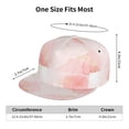 thumbnail image 6 of Gaeub Pink Marble Flat Bill Snapback Hats Baseball Caps with Adjustable for Running Workouts and Outdoor Activities, 6 of 9