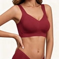 thumbnail image 2 of Mifsaly Womens Wireless Sports Bra with V Neck Wide Shoulder Straps Smooth Molded Cups and Longline Underband Comfortable Active Bralette for Yoga Fitness and Daily, 2 of 7