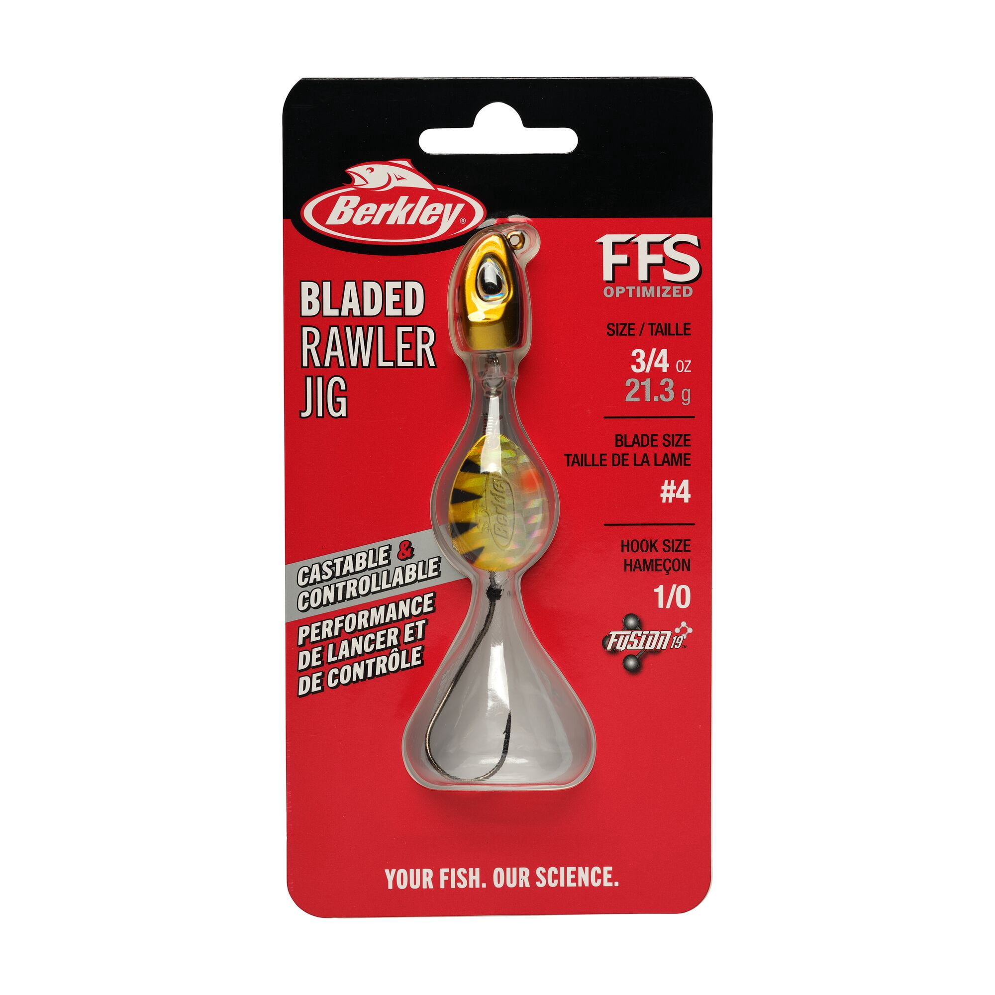 Berkley Bladed Rawler Jig, Crawler Jigs, Perch (1-count)
