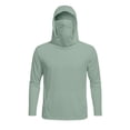 thumbnail image 7 of UPF 50+ Men’s Long Sleeve Performance Fishing Hiking Sun Protection Shirt with Mask UV Neck Gaiter Hoodie Green XL, 7 of 7