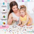 thumbnail image 3 of Regalo para niñas de 5 a 13 años Joyería de juguete para niños Kit de pulsera con dijes para niñas DIY Fabricación de joyas Juguete para niñas Idea de regalo para niñas 5 6 7 8 9 10 11 12 13 años Regalo de Navidad Regalo de cumpleaños Rojo Verde, 3 of 5