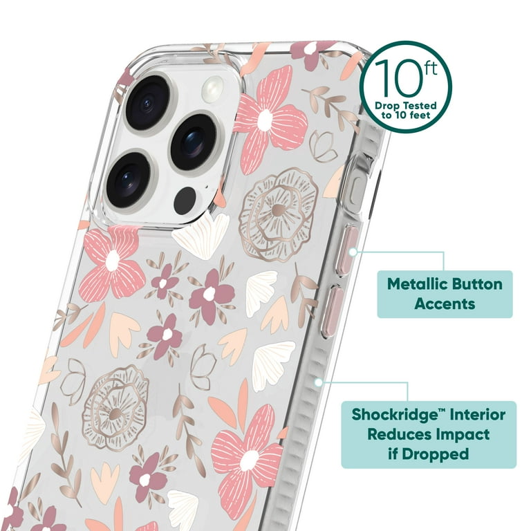 onn. Phone Case for iPhone 15 Pro Max - Tropical Blush