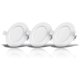 thumbnail image 1 of Un conjunto de 3 focos especiales para baño, regulables, resistentes al agua y a salpicaduras, módulo LED ultrafino de 6 W, downlight LED blanco cálido, orificio redondo ultrafino ER, 1 of 5