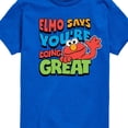 thumbnail image 3 of Sesame Street - Elmo Says Youre Doing Great - Toddler and Youth Short Sleeve Graphic T-Shirt, 3 of 5