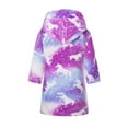 thumbnail image 3 of Girls Boys Fleece Robe Kids Hooded Plush Lightweight Bathrobe Cartoon Sleepwear for 2-12Y, 3 of 10