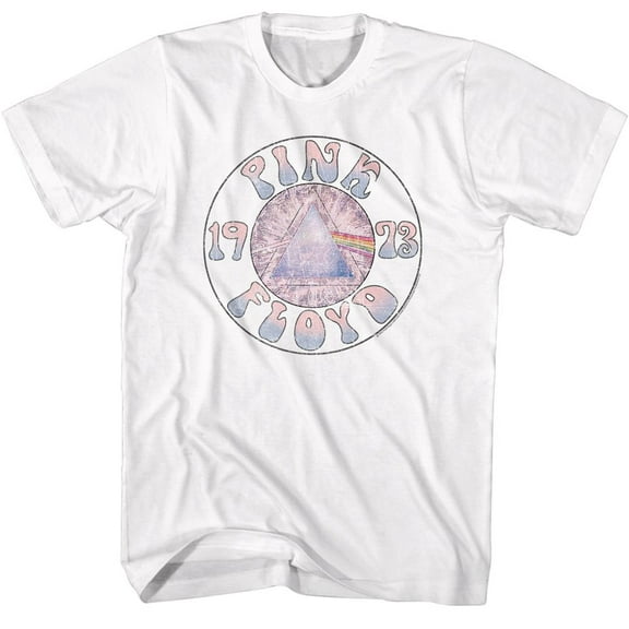 Pink Floyd Sketch Prism Circle White T-Shirt