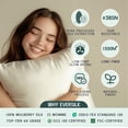 thumbnail image 3 of 22 Momme Mulberry Silk Pillowcase, 6A Hypoallergenic, Hidden Zipper, Queen Navy, 1 Pack, 3 of 7