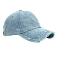 Clearance! Splice Hat Adjustable Washed Hole Casual Unisex Denim Cap