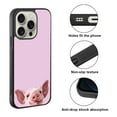 thumbnail image 2 of WIRESTER Shockproof Soft Rubber Cover Case for Apple iPhone 16 Pro 6.3" 2024, Baby Pig On Thistle Background, 2 of 5