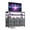 Gray, variant on CONCETTA 45 inch TV Stand, 6-Drawer Fabric Dresser with LED Lights and Charging Station, Entertainment Center for Bedroom Living Room Hallway, Black