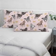 thumbnail image 4 of Spring Flowers Throw Pillow Covers, Black Brown White Horse Country Pink Soft Breathable Pillow Cases with Invisible Zipper for Sleeping, Queen Size Pillowcases for Couch Bed Sofa Chair 20x30 Inches, 4 of 9