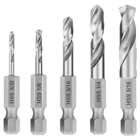 

Stubby Drill Bit Set For Metal Quick Change 1/4 Hex Shank M2 Hss Metal