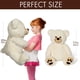 thumbnail image 2 of Oso de peluche LotFancy de 50 cm con huellas, color beige, 2 of 7