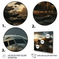 thumbnail image 3 of Designart "Crashed Plane in the Jungle in Orange" Transportation Framed Wall Art - Orange Plane Hallway Framed Wall Art Decor, 3 of 6