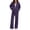 24#Purple, variant on Women's 2 Piece Outfits Long Sleeve Zip Up Hoodie Wide Leg Pants Matching Sweatsuits Sets Light Purple 2XL
