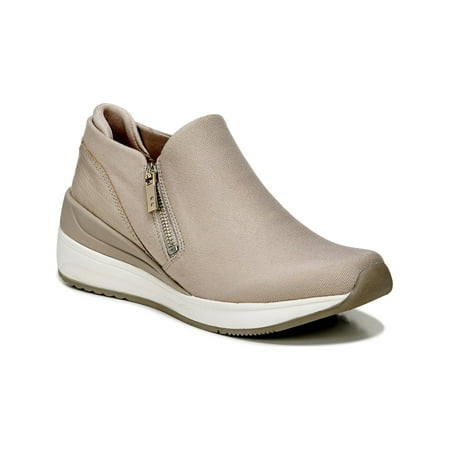 

RYKA Womens Beige Mixed Media Goring 1/2 Platform Water Repellent Cushioned Removable Insole Guinevere Round Toe Wedge Zip-Up Sneakers Shoes 6 W