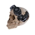 thumbnail image 2 of Pilot Skull Shape Fish Tank Decor Skeleton Design Fish Tank Landscape Ornament Climbing Pet Aquarium Turtle Tank Shelter, 2 of 9