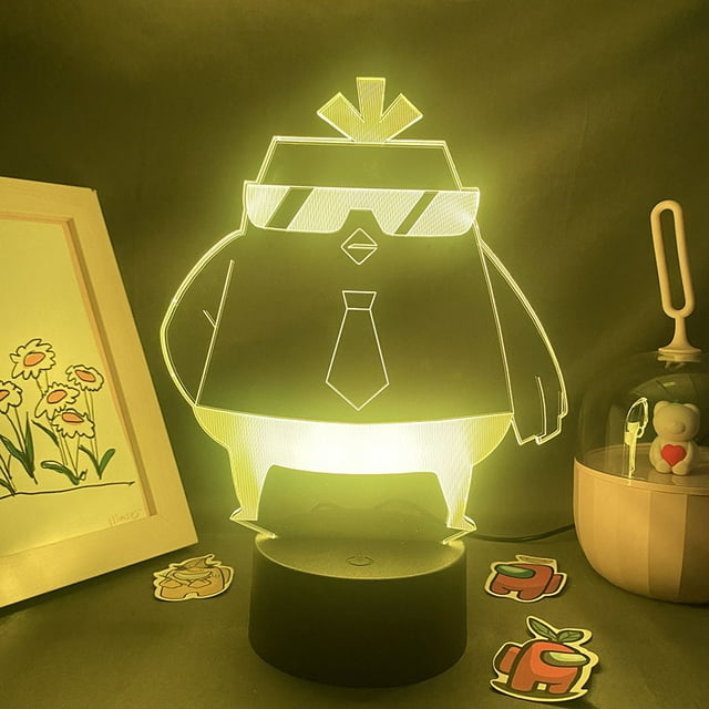 Luz nocturna 3D LED Sevens Ji Dabaos, tijeras que cambian de color