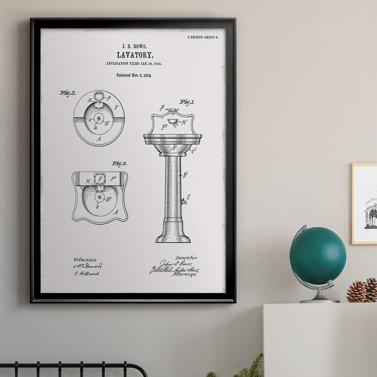 Vintage Sink I Premium Classic Framed Print - Ready to Hang