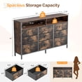 thumbnail image 5 of UBesGoo 9 Drawer Wood Dresser for Bedroom, Modern Dressers Storage Organizer Cabinet for Living Room, Entryway, Hallway Brown, 5 of 6