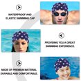 thumbnail image 4 of EeaseCA 2pcs Pleated Adorable Swimming Caps Unisex Waterproof Elastic Swim, 4 of 7