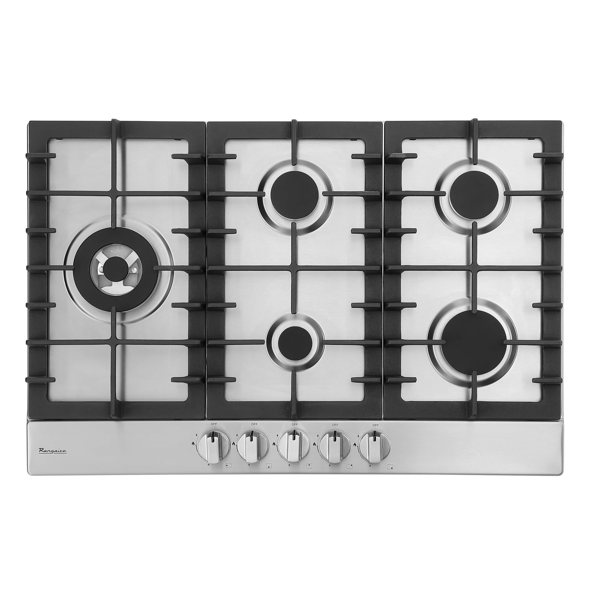 Rangaire RCG301S 30" Gas Cooktop - Stainless Steel, Sealed Burners, Cast Iron Grates, Die Cast Metal Burner Controls