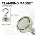 thumbnail image 2 of N42 Neodymium Clamping Magnet with M5 Hook - 25mm dia - 44.1lbs Pull, 2 of 4