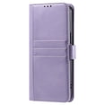 thumbnail image 4 of SaniMore for iPhone 15 Plus PU Leather Case, Wallet Design with Card Slots Cash Pocket [Wrist Strap] Flip kickstand Full Body Protection Magnetic Closure Business TPU Shell for iPhone 15 Plus, Purple, 4 of 11