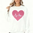 thumbnail image 2 of Wowcloth Woman's Crewneck Sweatshirt, Long Sleeve with Valentine Print, Soft Cotton Blend for Casual and Everyday Wear, 2 of 9