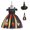 Black with Pumpkin, variant on KAWELL Girls Costume Halloween Party Witch Bat Pumpkin Dress with Witch Hat and Bag Fancy Dress up