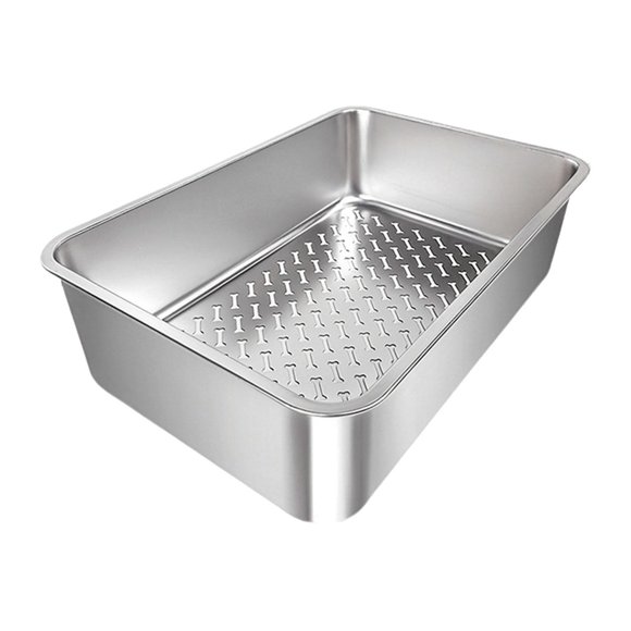 Bandeja de para gatos, inodoro para gatitos, gran capacidad, parte superior abierta, suministros para mascotas, caja de resistente de A