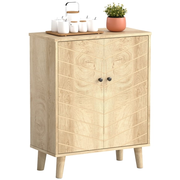 HOMCOM Storage Cabinet for Living Room Sideboard with Soft Close Doors