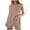 Khaki, variant on Womens Short Sets Outfits for Women 2 Piece Sets Matching Sets Summer Clothes Loose Casual Round Neck Vest Shorts Knitted Suit Summer Outfits
