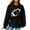 Black, variant on Womens Hoodies Casual Long Sleeve Round Neck Pullover Tops Loose Hooded Sweatshirt with Pocket