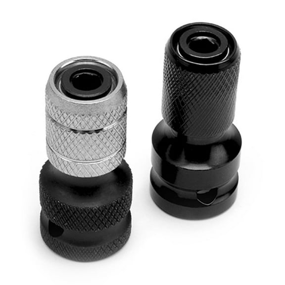 BIBABLYKE 2PCS 1/2 inch Square Drives to 1/4 inch Hex Female Socket Adapter Converters Chuck Adapter for Impact Air Electric Wrench