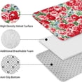 thumbnail image 5 of Pioneer Flower Floral Print Pattern Bathroom Rugs Sets 3 Piece,Toilet Cover Set,Absorbent Non Slip Bathroom Mats Sets with U-Shaped Contour Rug Toilet Rug Set, 5 of 5