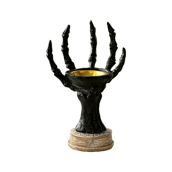 Haunted Hand Resin Incense Holder - Gothic Halloween Aromatherapy Burner with Creepy Claw Design for Home & Outdoor Decor