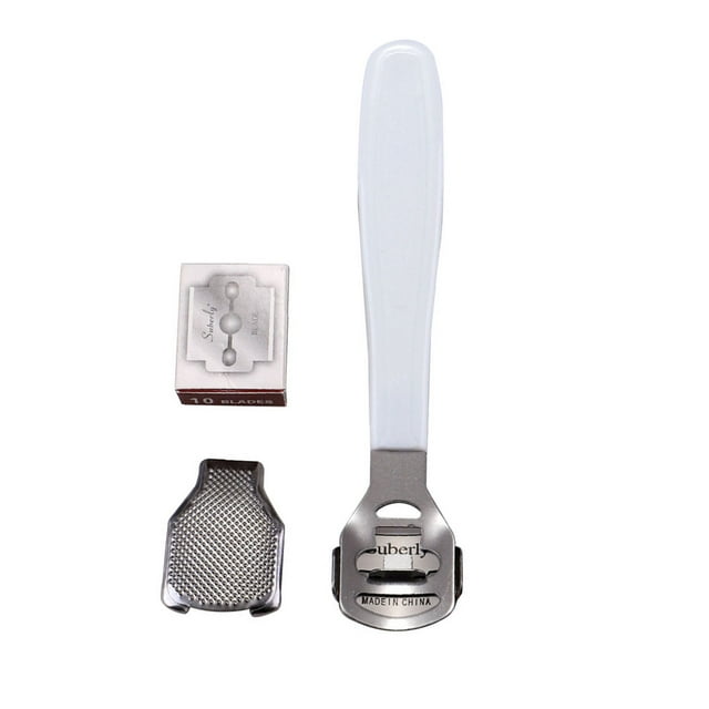 tredstone Raboteuse en Acier Inoxydable avec Manche en Plastique Outil de Nettoyage de Pédicure, Type 1