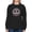 Black, variant on Floral Smile Fun Trendy Graphic Symbols Women's Sweatshirt